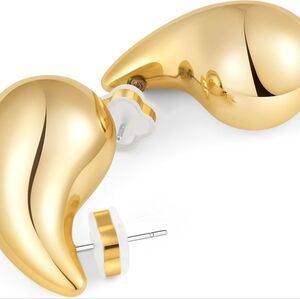 Oversized gold earrings